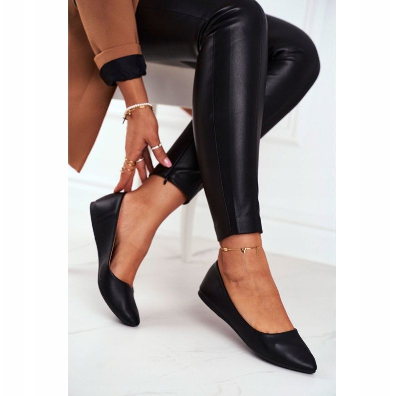 PS1 Tyylikkäät naisten ballerinat Black Maude musta 2