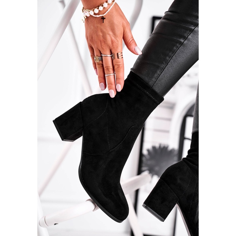 Naisten mustat mokkanahkaiset Merducio -saappaat 1