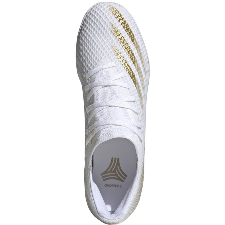 Adidas X GHOSTED.3 EG8204 jalkapallokengät valkoinen, kultainen kultainen 1