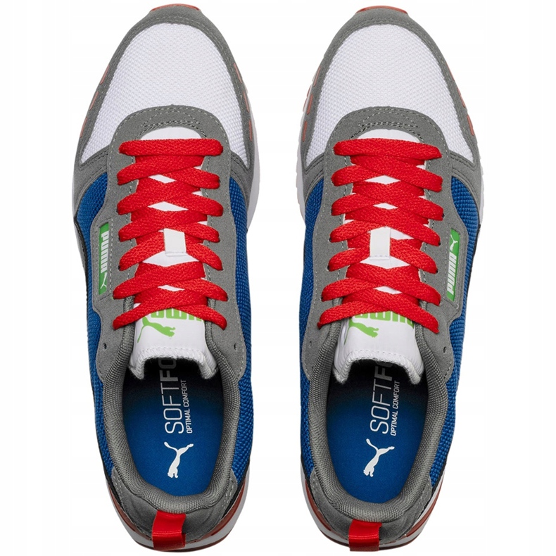 Miesten kengät Puma R78 valkoinen-sininen-punainen-musta 373117 10 tummansininen harmaa 2