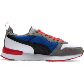 Miesten kengät Puma R78 valkoinen-sininen-punainen-musta 373117 10 tummansininen harmaa 1