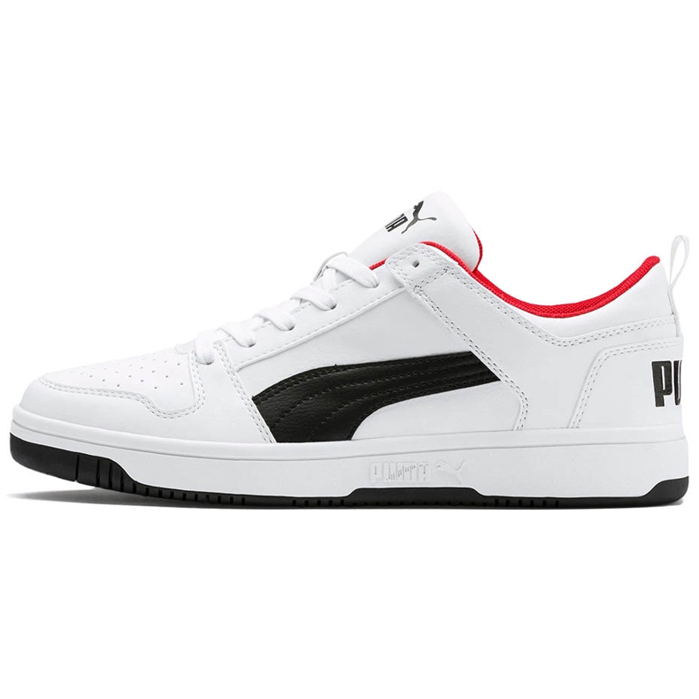 Puma Rebound LayUp Lo Sl miesten kengät valkoinen-musta 369866 01 punainen 1