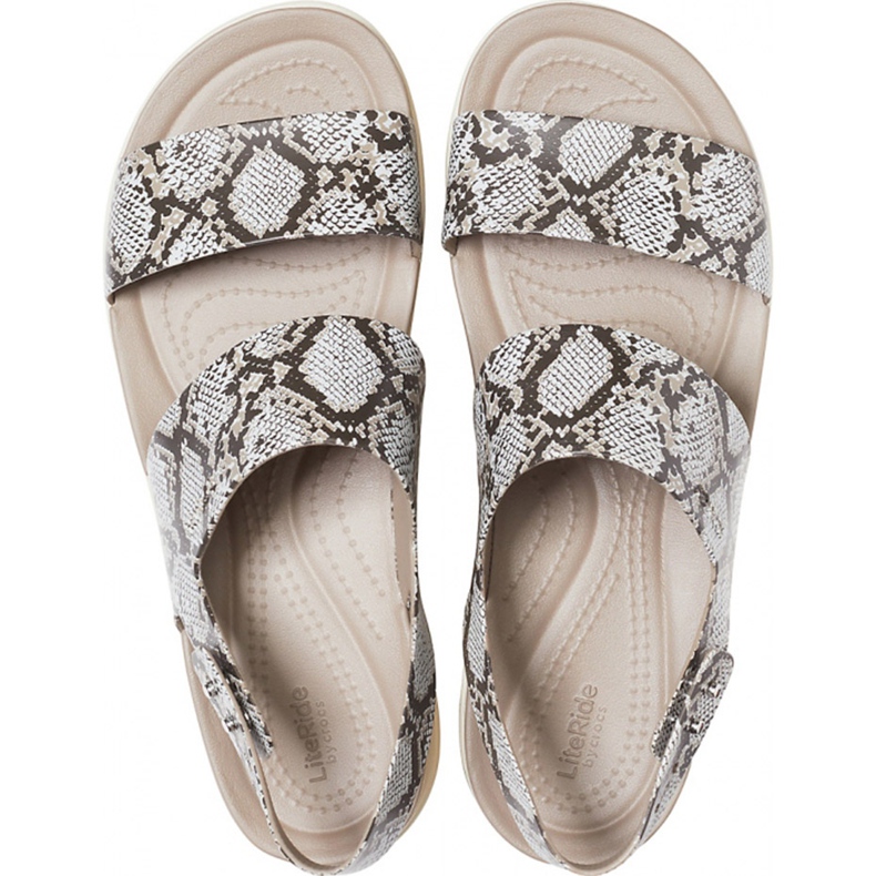 Crocs Naisten sandaalit Brooklyn Low Wedge W multi stucco 206453 93T beige 1