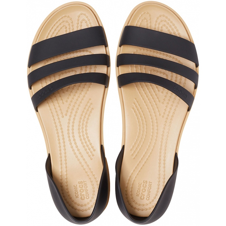 Crocs naisten sandaalit Tulum Open Flat W musta 206 109 00W 1