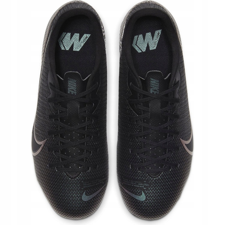 Nike Mercurial Vapor 13 Academy FG / MG Junior AT8123 010 jalkapallokengät musta / harmaa / hopea musta 1