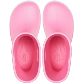 Crocs sadesaappaat lapsille Crocband Rain Boot Kids pinkki 205827 6QM vaaleanpunainen 1