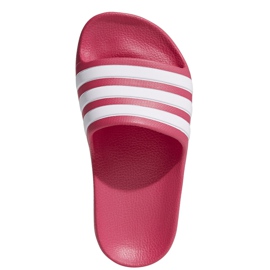 Adidas Adilette Aqua K vaaleanpunaiset tossut lapsille EF1749 valkoinen vaaleanpunainen vaaleanpunainen 1