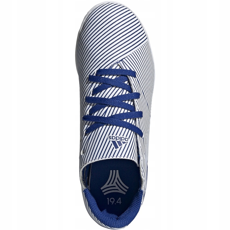 Adidas Nemeziz 19.4 In Jr valkoiset ja siniset jalkapallokengät EF1754 monivärinen sininen 1