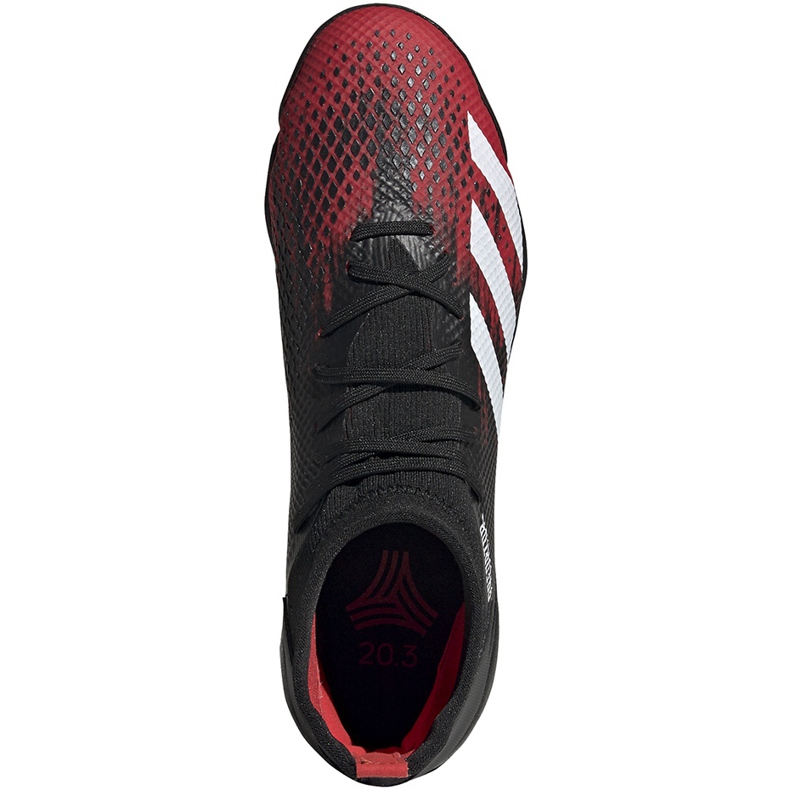 Adidas Predator 20.3 TF jalkapallokengät musta ja punainen EF2208 monivärinen 1