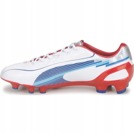 Jalkapallokengät Puma Evo Speed ​​1 Fg valkoinen-punainen-sininen 102527 01 1