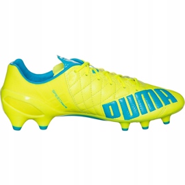 Jalkapallokengät Puma Evo Speed ​​1.4 Lth Fg keltainen-sininen 103615 03 1