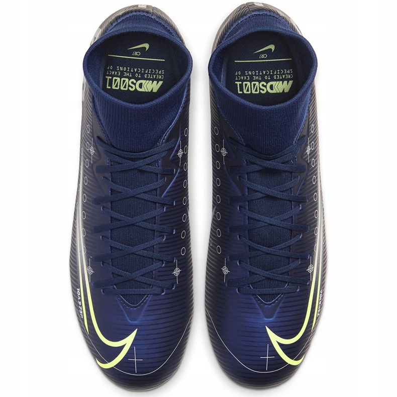Nike Mercurial Superfly 7 Academy Mds FG / MG BQ5427 401 jalkapallokengät sininen sininen 1