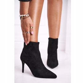 FB1 Naisten saappaat korkokengät mokka musta Beneco 1