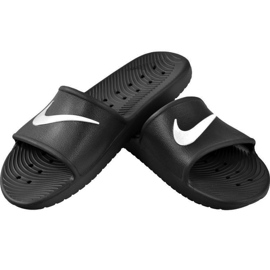 Nike Kawa Shower GS / PS mustat tohvelit BQ6831 001 valkoinen 1