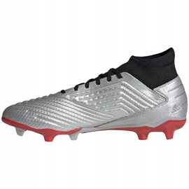 Jalkapallokengät adidas Predator 19.3 Fg hopea F35595 punainen 1