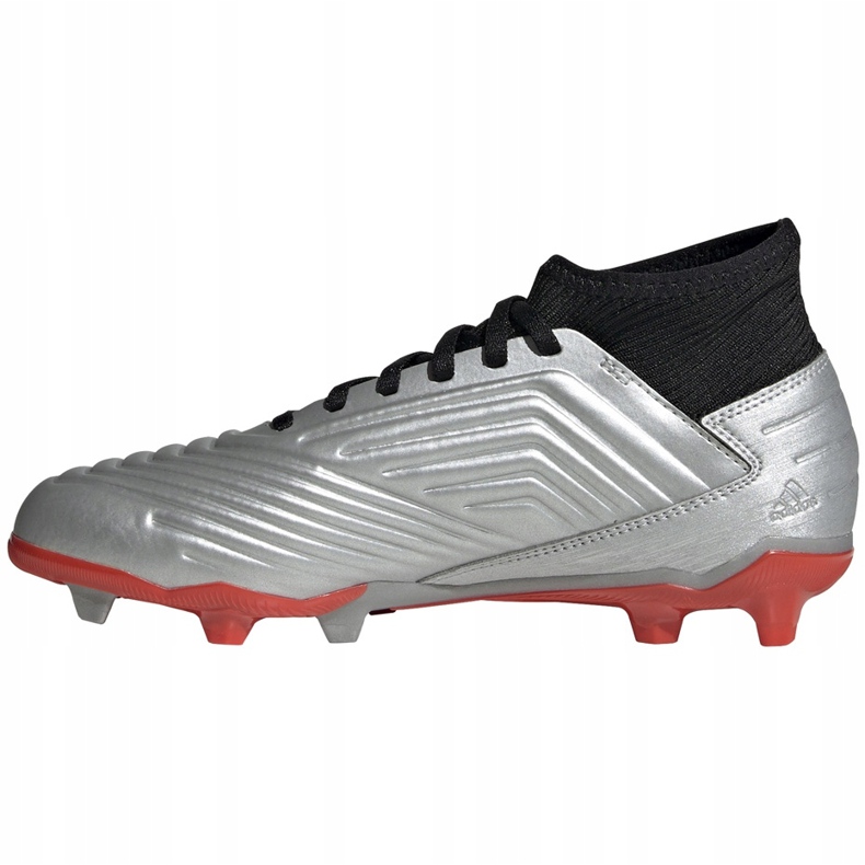 Jalkapallokengät adidas Predator 19.3 Fg Jr silver G25795 monivärinen hopea 1