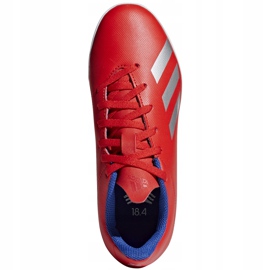 Adidas X 18.4 Tf Jr Punainen Jalkapallokengät BB9417 monivärinen 1