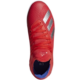 Adidas X 18.3 In Jr. jalkapallokengät punainen BB9396 monivärinen 1