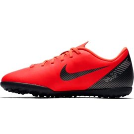 Nike Mercurial Vapor X 12 Club Gs CR7 Tf Jr AJ3106 600 jalkapallokengät monivärinen punainen 1