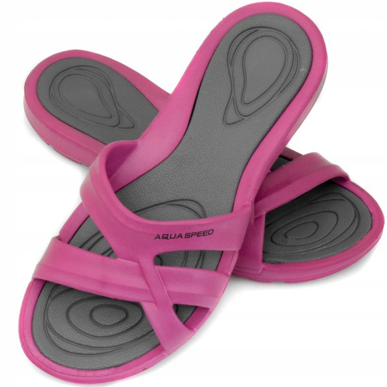 Naisten uima-altaan tohvelit Aqua-speed Panama col. 03 vaaleanpunainen 1