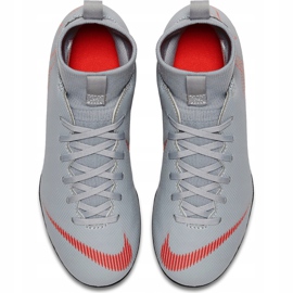 Nike Mercurial Superfly 6 Club Mg Jr AH7339 060 jalkapallokengät valkoinen harmaa 1