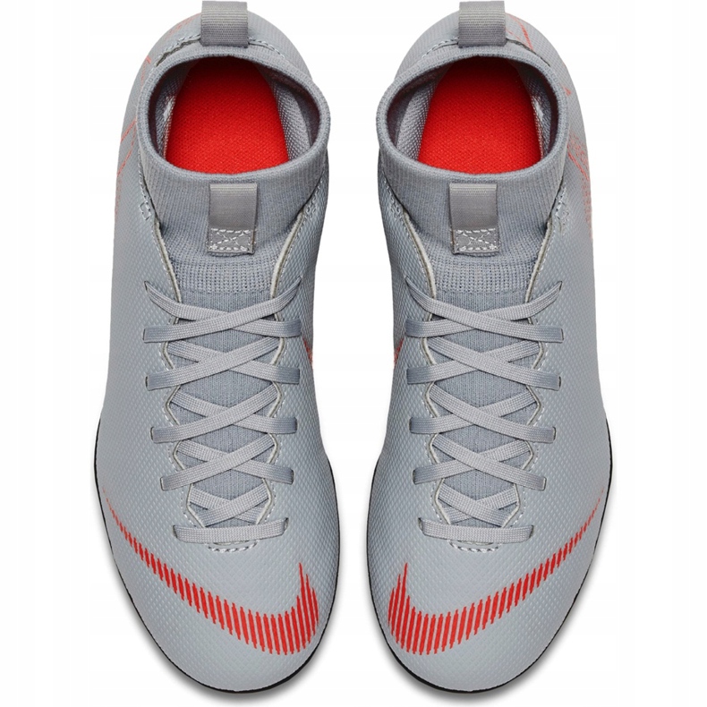 Nike Mercurial Superfly 6 Club Mg Jr AH7339 060 jalkapallokengät valkoinen harmaa 1