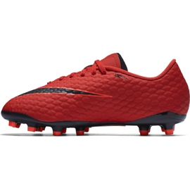 Nike Hypervenom X Phelon Iii Fg Jr 852595616 jalkapallokengät punainen 1
