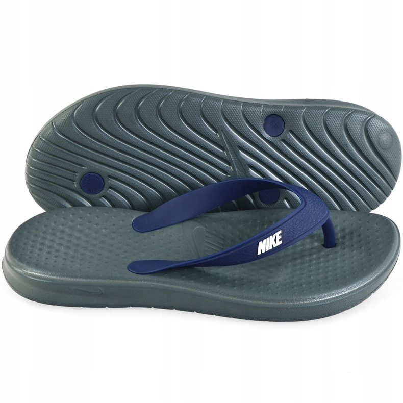 Nike Solay Thong 882690 001 Miesten Slide tummansininen harmaa 2