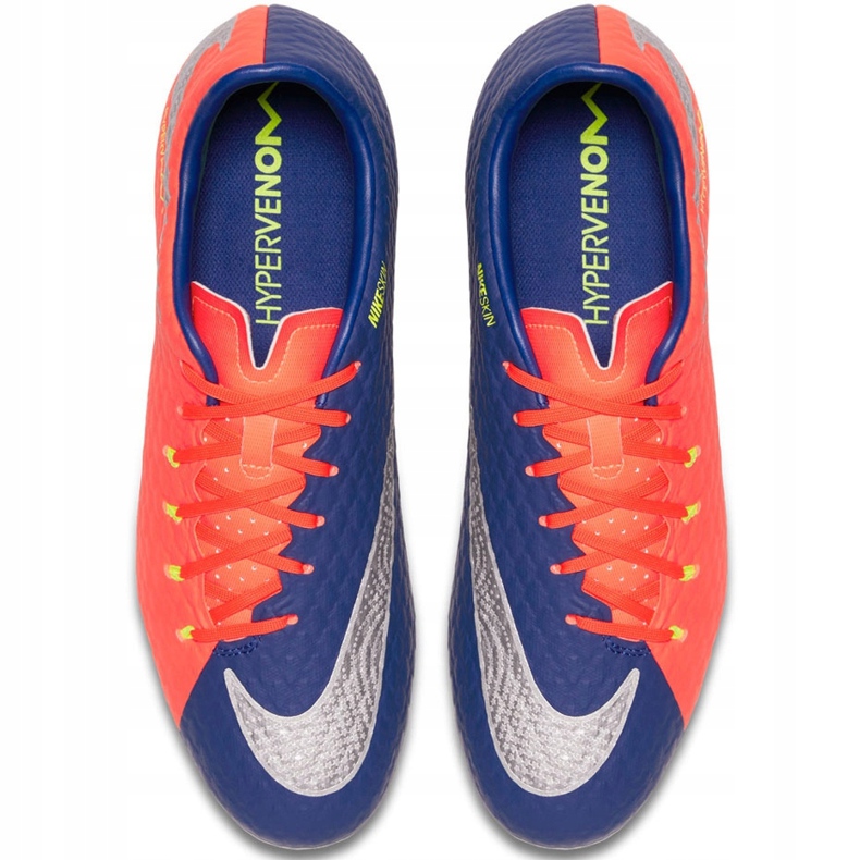 Nike Hypervenom Phelon Iii Fg 852556 409 jalkapallokengät musta, violetti, oranssi oranssi 1