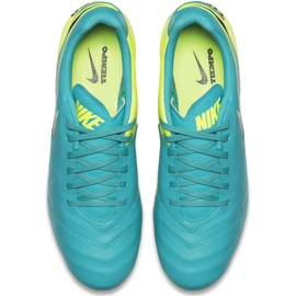 Nike Tiempo Genio Ii Leather Fg 819213307 jalkapallokengät musta sininen 1