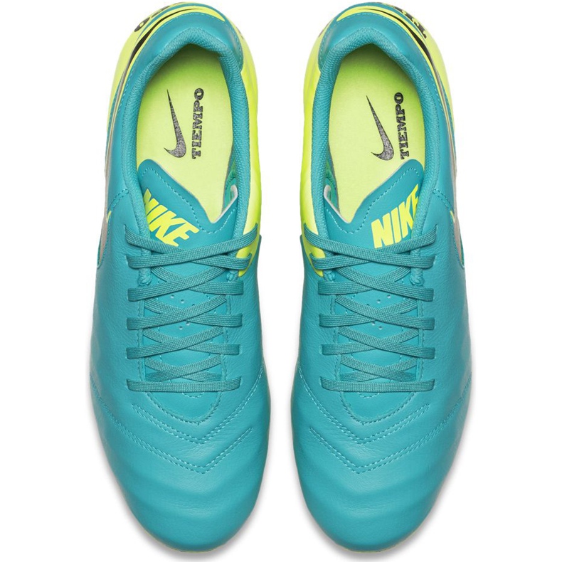 Nike Tiempo Genio Ii Leather Fg 819213307 jalkapallokengät musta sininen 1