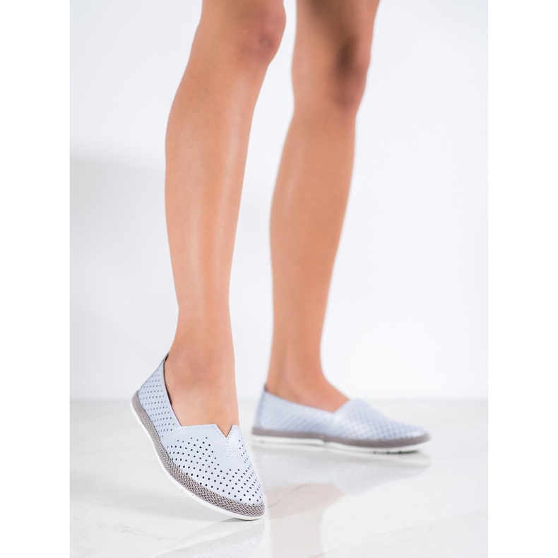 Nahkaiset lenkkarit Slip On VINCEZA sininen 2