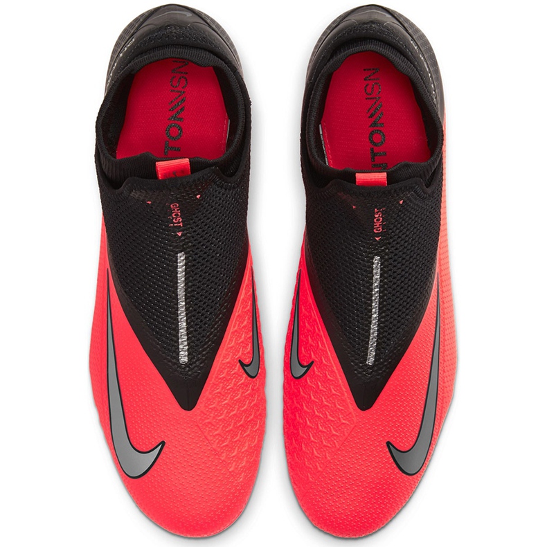 Nike Phantom Vsn 2 Pro Df Fg CD4162 606 jalkapallokengät punainen, musta punainen 1