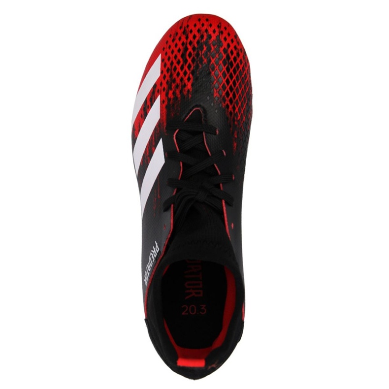 Adidas Predator 20.3 Fg Jr EF1930 jalkapallokengät punainen 3