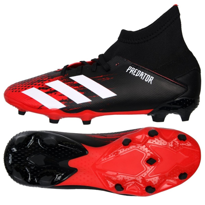 Adidas Predator 20.3 Fg Jr EF1930 jalkapallokengät punainen 4