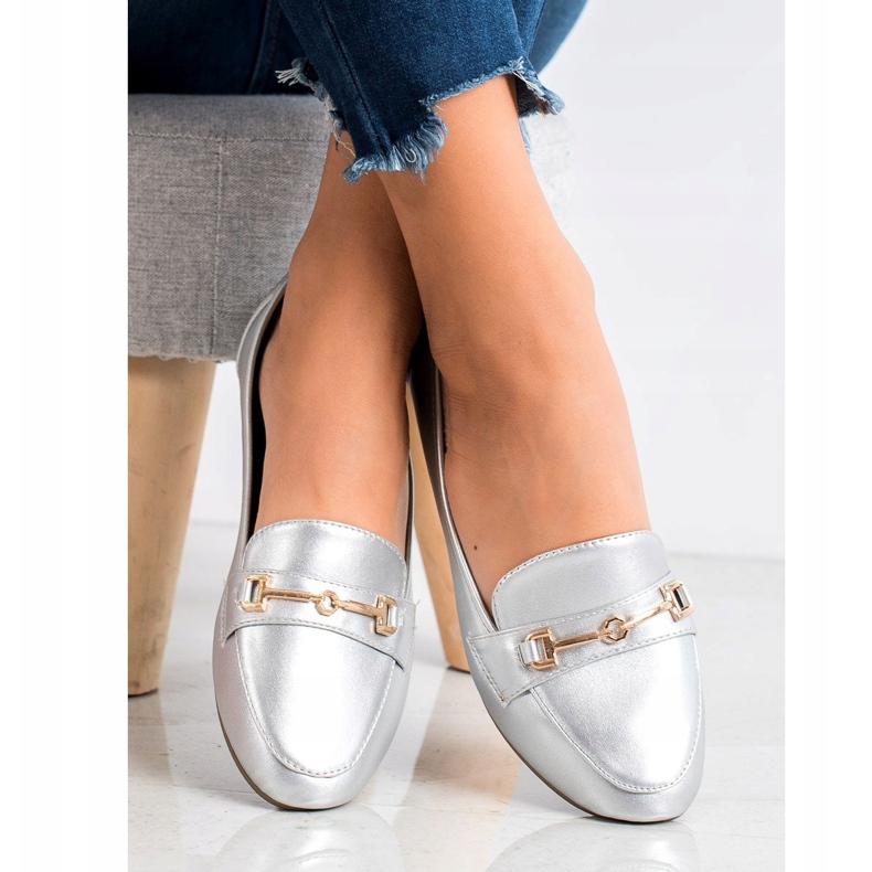 Clowse Tyylikkäät Eco -nahkajalkineet hopea 1