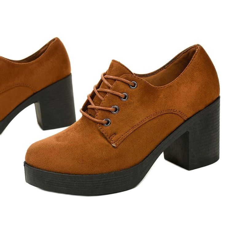 Thelvyn -lohkoon nauhoitetut kamelisaappaat ruskea 1