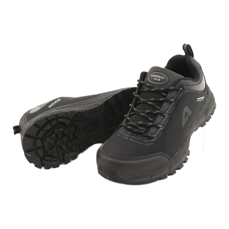 American Club Amerikkalaiset urheilukengät vedenpitävä pehmeä kuori HL04 / 20 musta harmaa 3