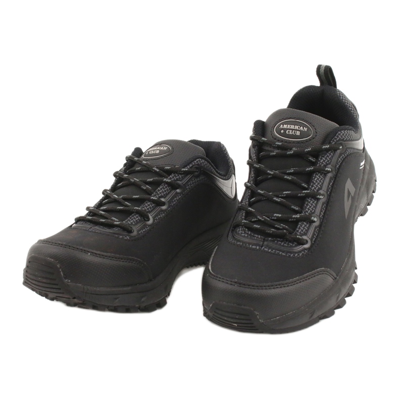 American Club Amerikkalaiset urheilukengät vedenpitävä pehmeä kuori HL04 / 20 musta harmaa 2