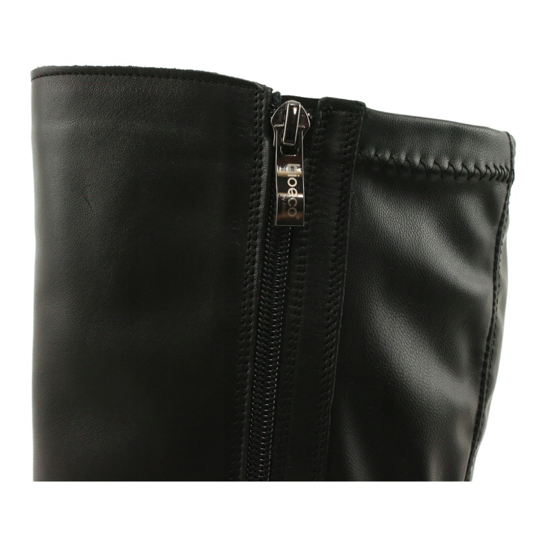 Arka Nahkaiset saappaat Arek 7322 -pylväässä, mustat 5