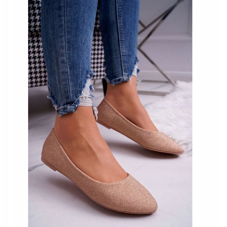 SEA Naisten ballerinat Glitter Rose Gold Fifi kultainen 1