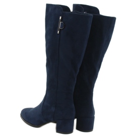 Suede tummansiniset saappaat Sergio leone KZ277 tummansininen 3