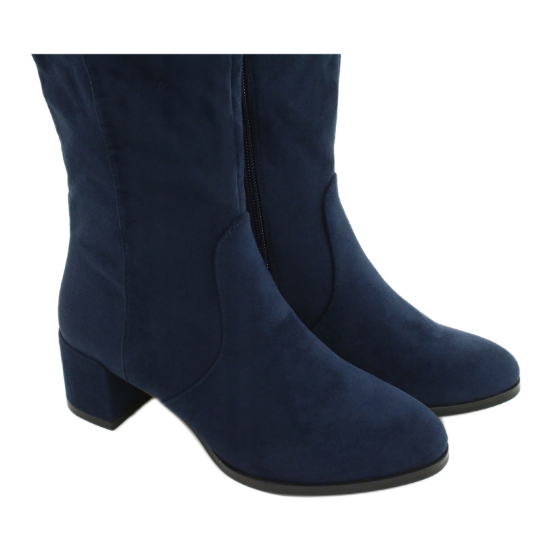 Suede tummansiniset saappaat Sergio leone KZ277 tummansininen 4
