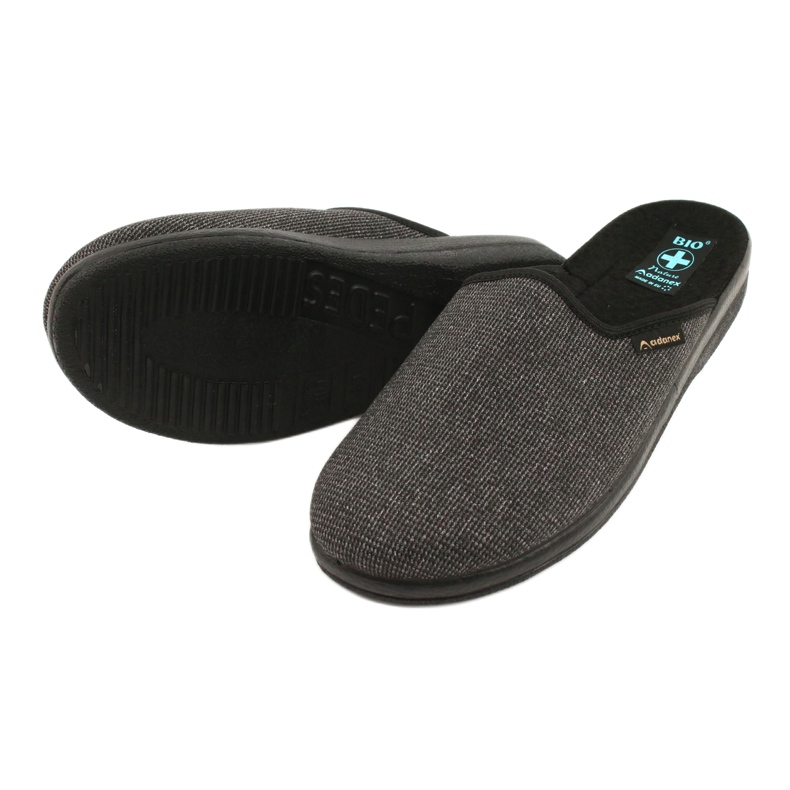 Miesten tossut Adanex 24142 musta harmaa 3