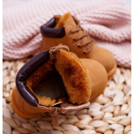 Lasten lämpimät ansastajat Saappaat Camel Dexter ruskea keltainen 2