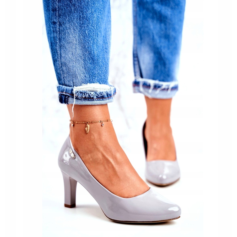 Naisten pumput Sergio Leone harmaa lakattu Orsola 4