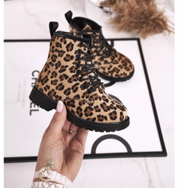 FRROCK Lasten saappaat, joissa leopardikuvio Dafne ruskea monivärinen 2