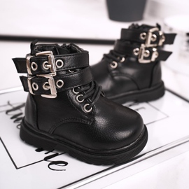 FRROCK Lasten saappaat lämmitetty turkis musta Valentina 2