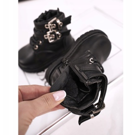 FRROCK Lasten saappaat lämmitetty turkis musta Valentina 1