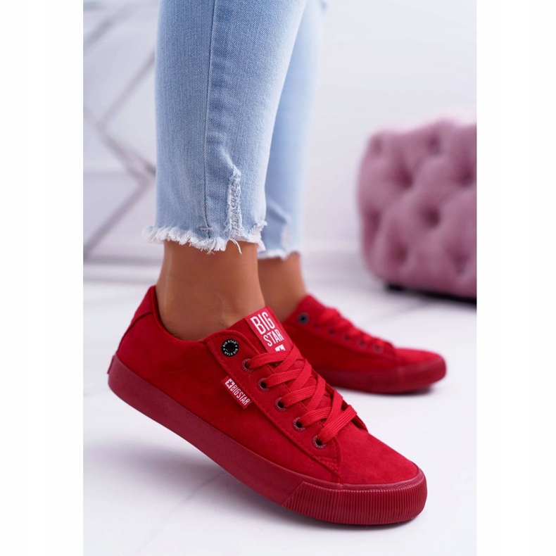Naisten lenkkarit Big Star Suede Red EE274044 punainen 1